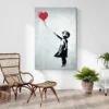 Tableau petite fille avec ballon rouge portrait 2 3 4.webp