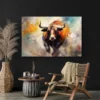 Tableau taureau moderne paysage 3 2 3.webp