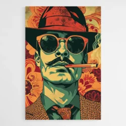 Tableau vintage homme avec un cigare 1.webp