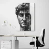 Tableau visage Statue David portrait 2 3 3.webp