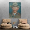 autoportrait au chapeau de feutre gris van gogh portrait 3 4 4.webp