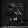 grand tableau perroquet noir paysage 3 2 4.webp