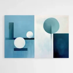 tableau abstrait bleu et blanc 1.webp