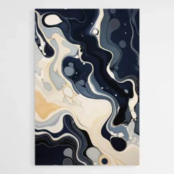 tableau abstrait bleu et jaune 1.webp