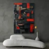 tableau abstrait homme noir et rouge portrait 2 3 3.webp
