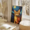 tableau abstrait moderne avec chat portrait 2 3 4.webp