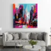 tableau abstrait ville carre 4.webp