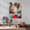 tableau abstrait visage cubisme portrait 3 4 4.webp