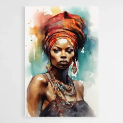 tableau aquarelles femme africaine 1.webp