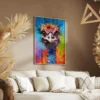 tableau autruche pop art portrait 2 3 4.webp