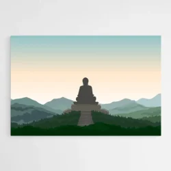 tableau bouddha vert 1.webp