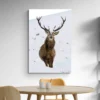 tableau cerf dans la neige portrait 2 3 3.webp