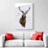 tableau cerf dans la neige portrait 2 3 4.webp