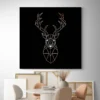 tableau cerf fond noir carre 4.webp