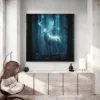 tableau cerf lumineux carre 4.webp