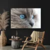 tableau chat gris yeux bleus paysage 3 2 4.webp