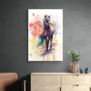 tableau cheval colore portrait 2 3 4.webp