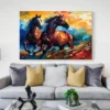 tableau chevaux stylises paysage 3 2 4.webp