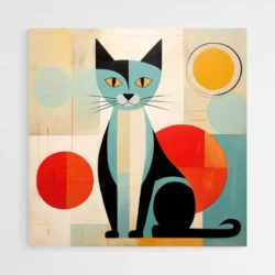tableau contemporain abstrait chat 1.webp