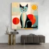tableau contemporain abstrait chat carre 3.webp