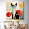 tableau contemporain abstrait chat carre 4.webp