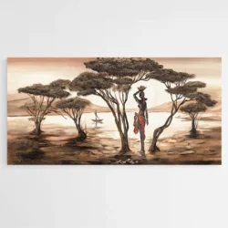 tableau coucher de soleil africain 1.webp