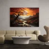 tableau coucher de soleil rouge paysage 3 2 3.webp