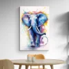 tableau elephant bleu portrait 2 3 4.webp
