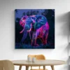 tableau elephant lumineux carre 4.webp