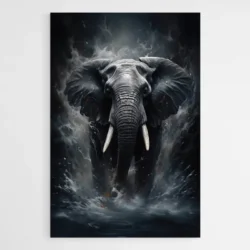 tableau elephant noir 1.webp
