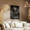 tableau elephant noir portrait 2 3 2.webp