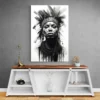 tableau femme africaine noir et blanc portrait 2 3 4.webp