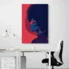 tableau femme afro bleu et rouge portrait 2 3 2.webp