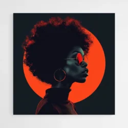 tableau femme afro rouge 1.webp