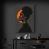 tableau femme noire de profil portrait 2 3 3.webp