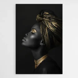 tableau femme noire et or 1.webp