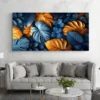 tableau feuilles bleues et dorees paysage 2 1 3.webp