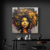 tableau fille afro graffiti carre 4.webp