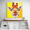 tableau girafe jaune carre 4.webp