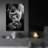 tableau gorille noir et blanc portrait 2 3 2.webp