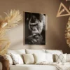 tableau gorille noir et blanc portrait 2 3 4.webp