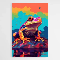 tableau grenouille pop art 1.webp