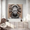 tableau homme africain noir et blanc carre 4.webp