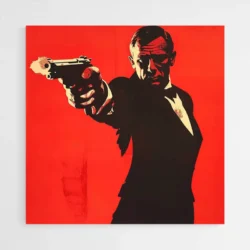 tableau james bond rouge 1.webp