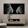 tableau lion et lionne noir et blanc paysage 2 1 2.webp
