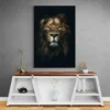 tableau lion fond noir portrait 2 3 3.webp