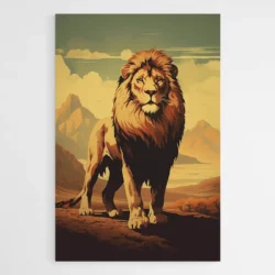 tableau lion vintage 1.webp