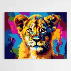 tableau lionceau pop art 1.webp