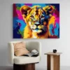 tableau lionceau pop art paysage 4 3 4.webp