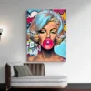 tableau marilyn monroe portrait 3 4 3.webp